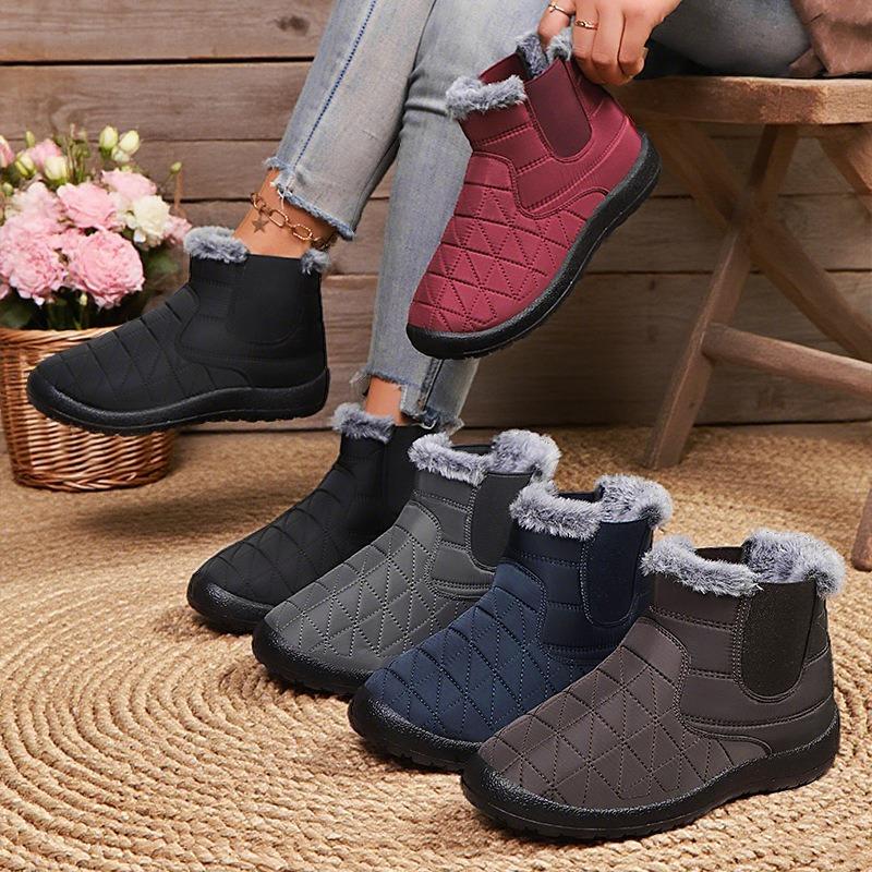 Winter Shoes for Women Outdoor Non Slip Snow Boot Fashion High-top Cotton Shoes Plush Warm Ankle Boots for Women Fur Winter Boot
