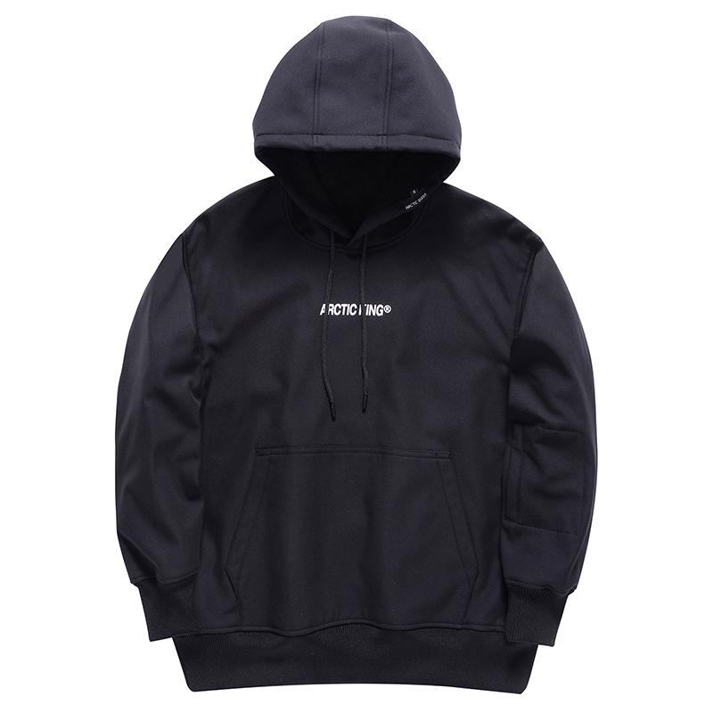 

Женская лыжная куртка с капюшоном, зимняя уличная ветрозащитная водонепроницаемая теплая мужская лыжная толстовка M чёрный