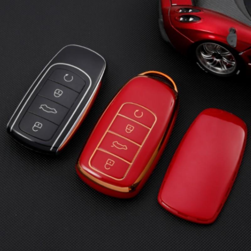 For Chery Tiggo 8 Pro Tiggo 8plus New 5 Plus 7pro Soft TPU Car Smart Key Case Cover Shell Bag Keychain Protector