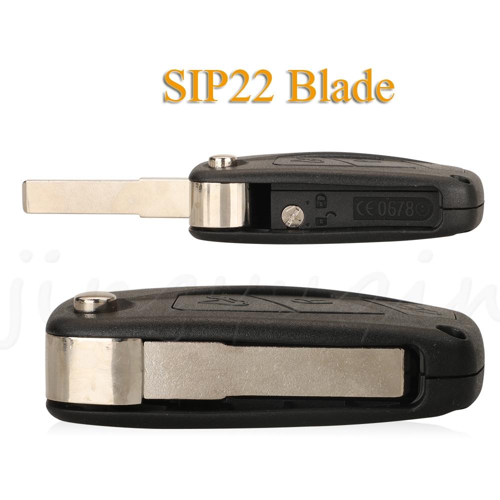 jingyuqin Flip Remote Car Key 433MHZ Megamos Crypto ID48 For Fiat Ducato Citroen Relay Peugeot Boxer Lancia With SIP22 Blade