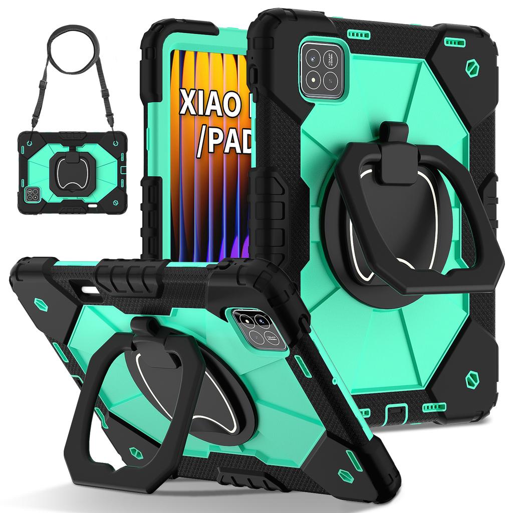 Pro pouzdro Xiaomi Pad 7 2025 11,2palcové silikonové+PC pancéřové pouzdro Pro Xiaomi Pad 7 Pro 11,2" kryt s otočným stojánkem na tablet