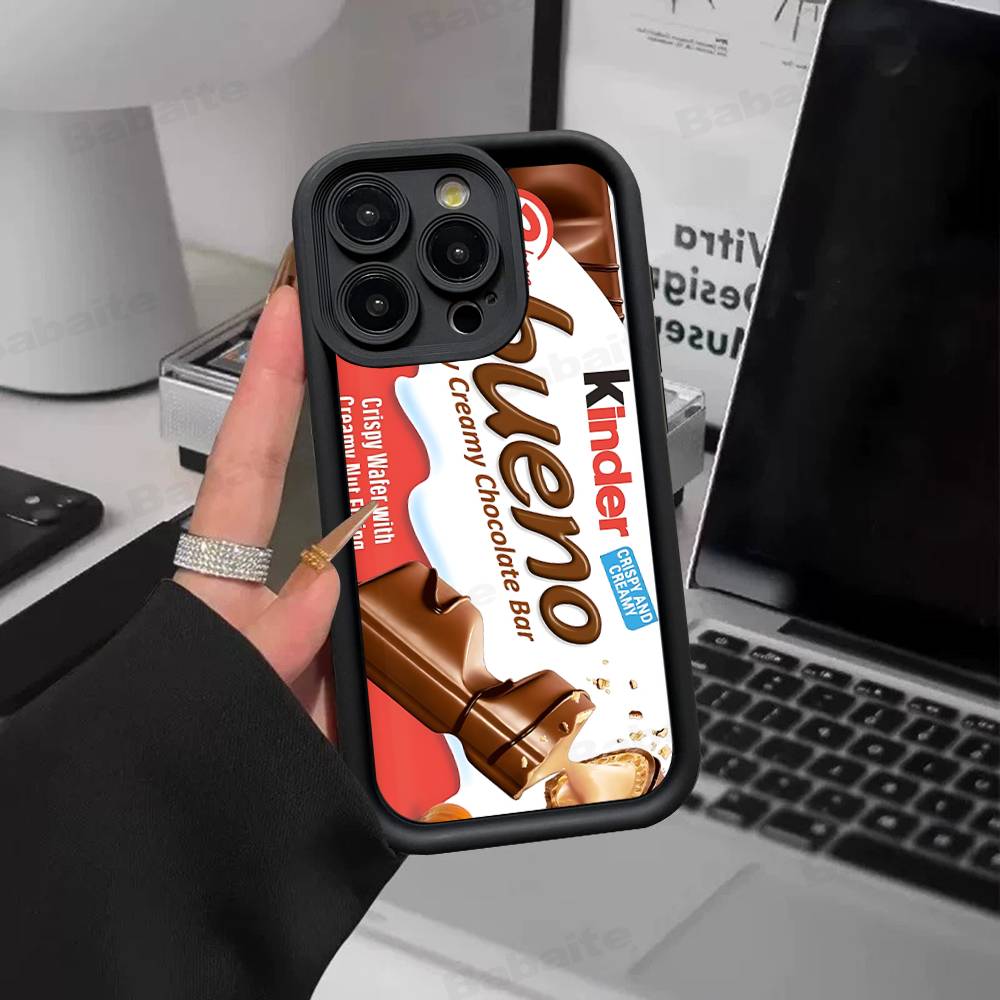 Cute Kinder Surprise Eggs Logo Phone Case For IPhone 16 15 14 Plus 13 12 11 17 Pro Max Pro Soft Cover