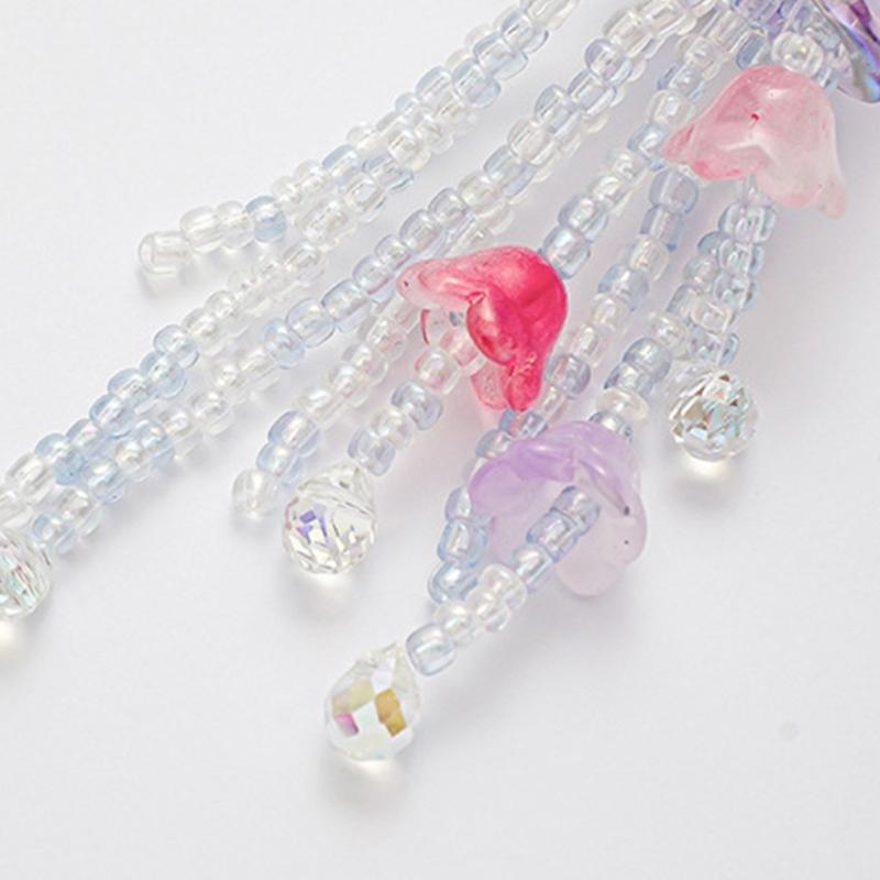 Handmade Jellyfish Dangle Earrings With Flowing Tassels Portable Accessory for Fashionable Ocean Lovers Outfits