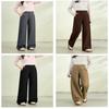 Womens Relaxed Tencel Wool Blend High Waist Wide Leg Casual Pants For Office And Weekend Wear