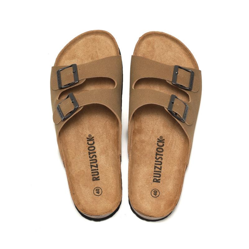 Spring and Summer Man's Cork Slippers Ladies's Sandals and Slippers Student Beach Shoes Tide Loose Shoes