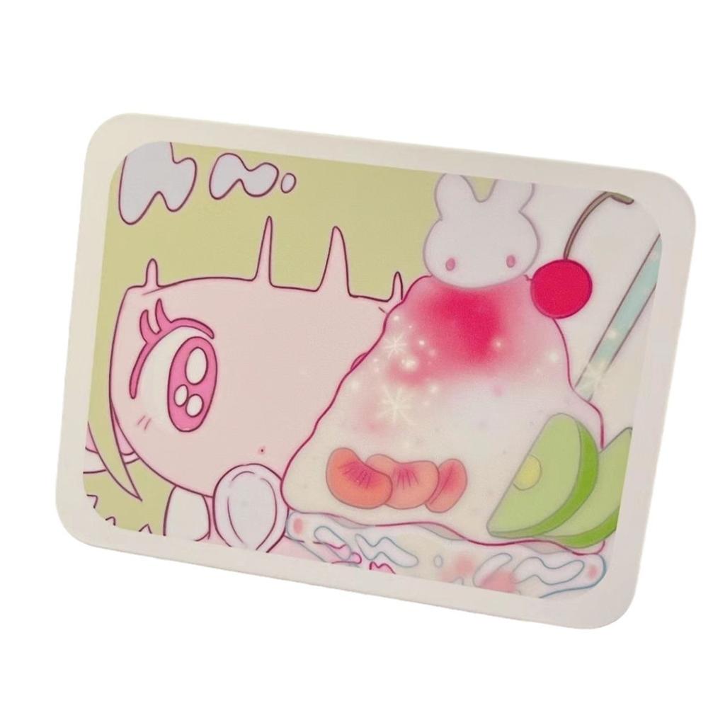 Cute Cartoon Smoothie Girl Printed Tin Box Desktop Organizer Korean KPOP 3-inch Card Holder INS Sticker Hair Clip Collection Box