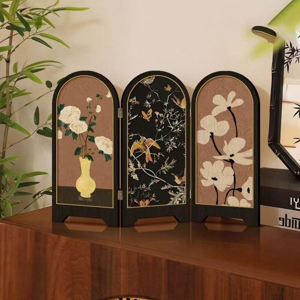Chinese Retro Dollhouse Partition Screen Desktop Scene Layout Model  Study Room Use