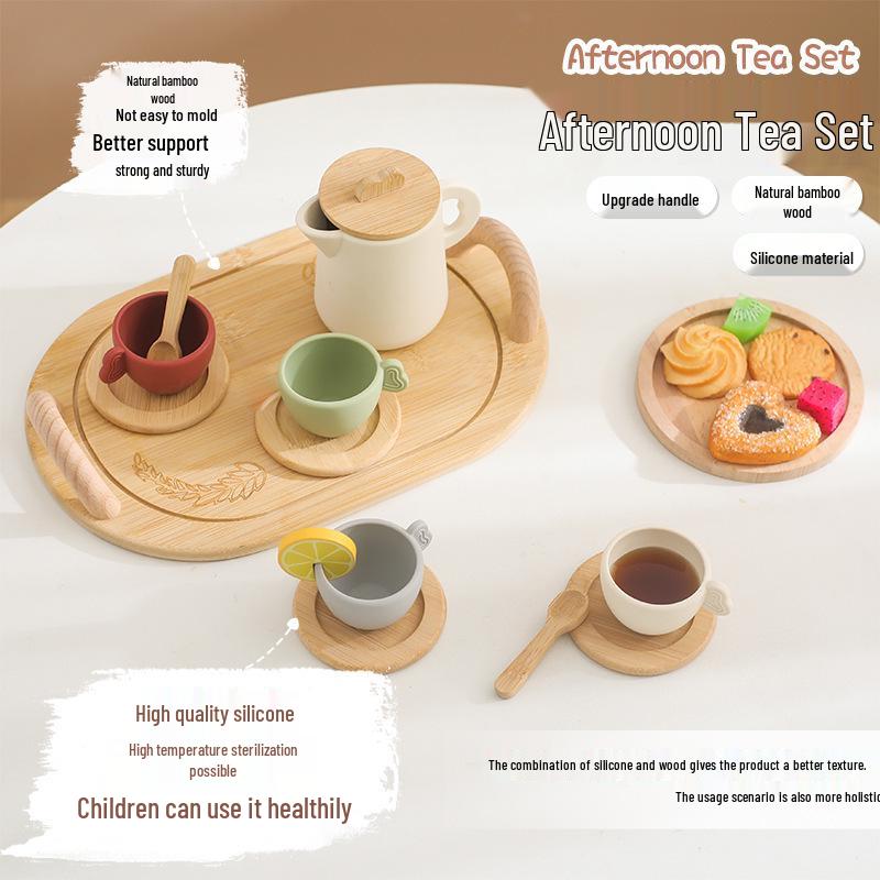 

Children s Wooden Pretend Play Kitchen Set - Educational Role Play Toy