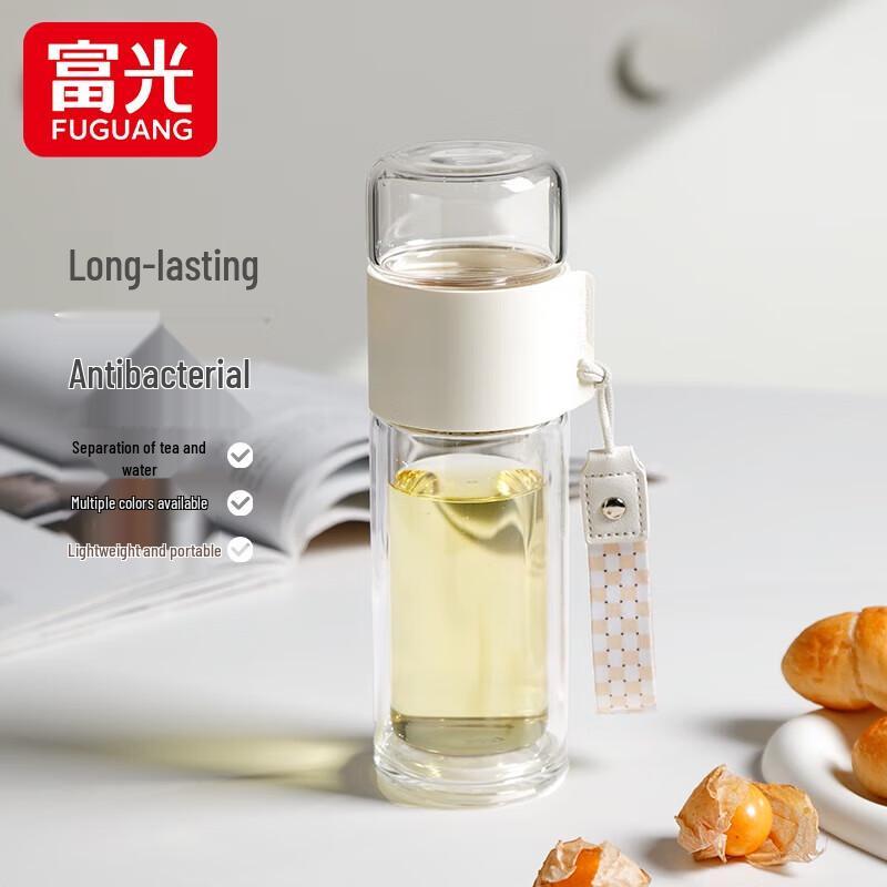 Fuguang Double-Layer Glass Tea Infuser Bottle