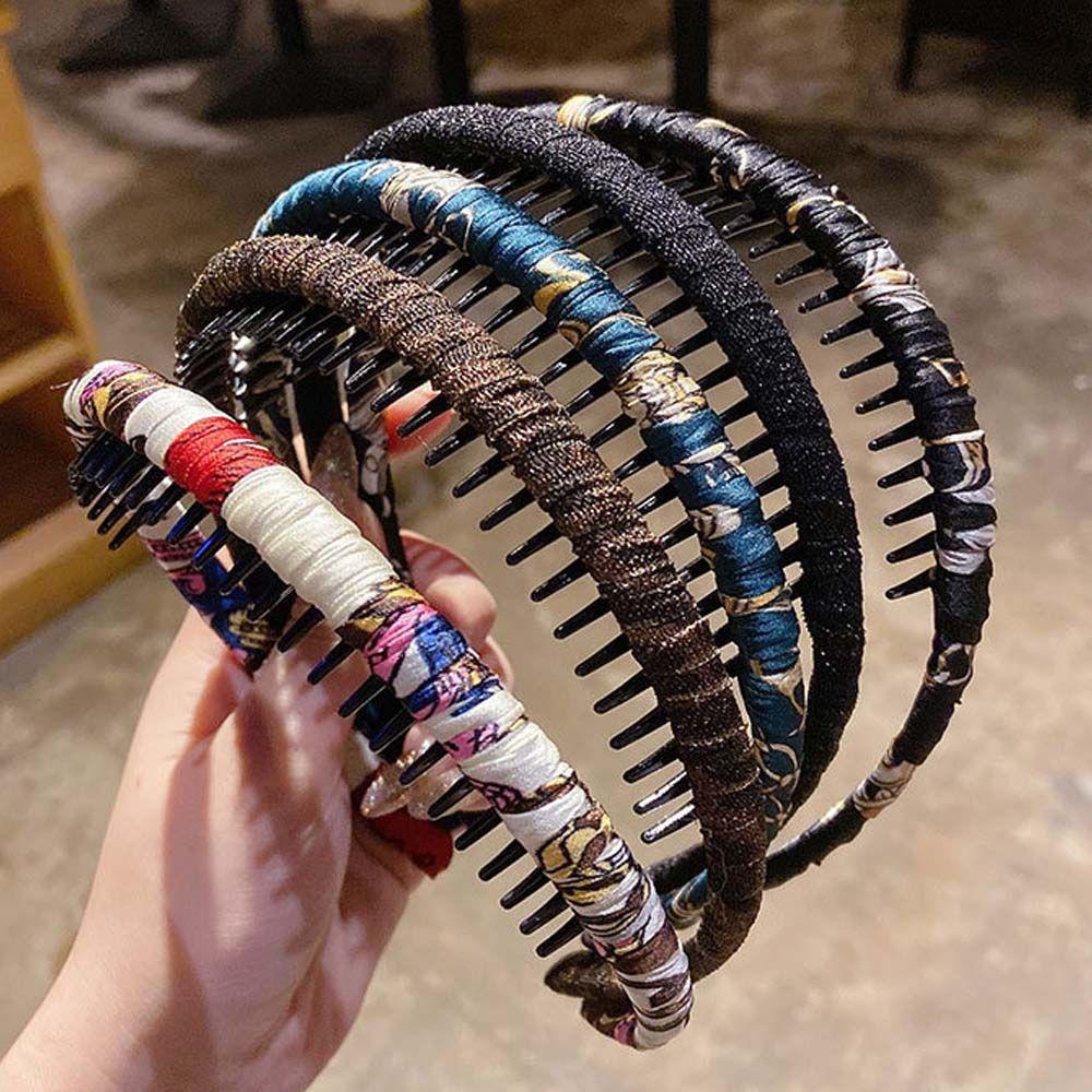 Wash Face Non-slip Floral For Girls Toothed Headband Plastic Women Hair Hoop Korean Style Hairbands