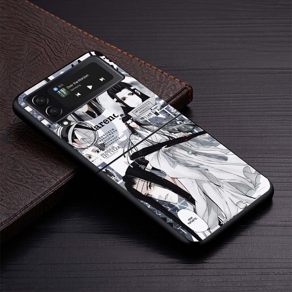 Mo Dao Zu Shi MDZS Manga Phone Case for Samsung Galaxy Z Flip3 5G Flip4 Flip5 Black Hard Cover Z Flip 5 4 3 PC Shell Zflip3 Coqu