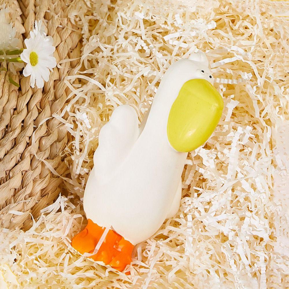 Cartoon Pet Latex Toys Pelican Shape Squeaky Dog Toys Funny Teeth Grinding Toys  for Cats and Dogs