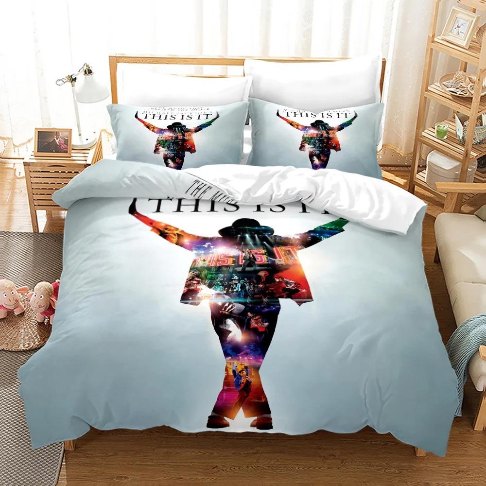 Comforter Michael Jackson Bedding Set Single Twin Full Queen King Size Musical Genius Bed Set Teenager Bedroom S 011