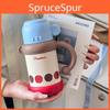 Collie Dog 800ml Insulated Water Bottle With Handle For Outdoor Sports And Travel