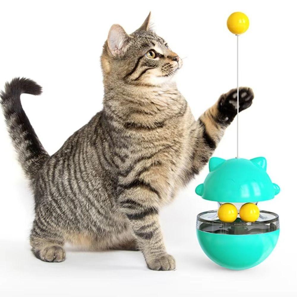 Treat Dispenser Cat Turntable Toys Interactive Cat Puzzle Feeder  for Relieve Boredom
