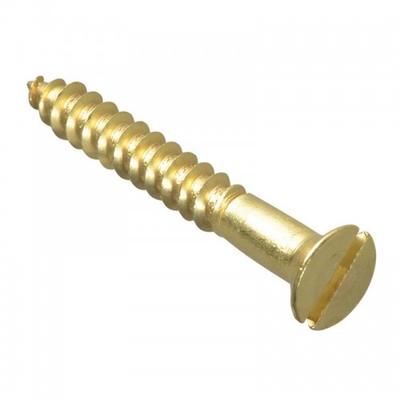 Forgefix Wood Screws, Slotted, Csk, Brass