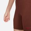 Nike Sportswear Everyday Modern Solid Logo Print Elastic High-Waisted Fitness Shorts Women Shorts Red DQ6163-217