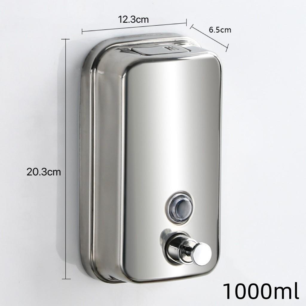 Modern Stainless Steel Soap Dispenser Wall Mount With Hand Press For Kitchen And Bathroom Use