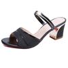 New Women's Sandals Mid Heel Sandals Shoes Women Square Heel Sandalias Buckle Sandals High Heels Strap Sandals