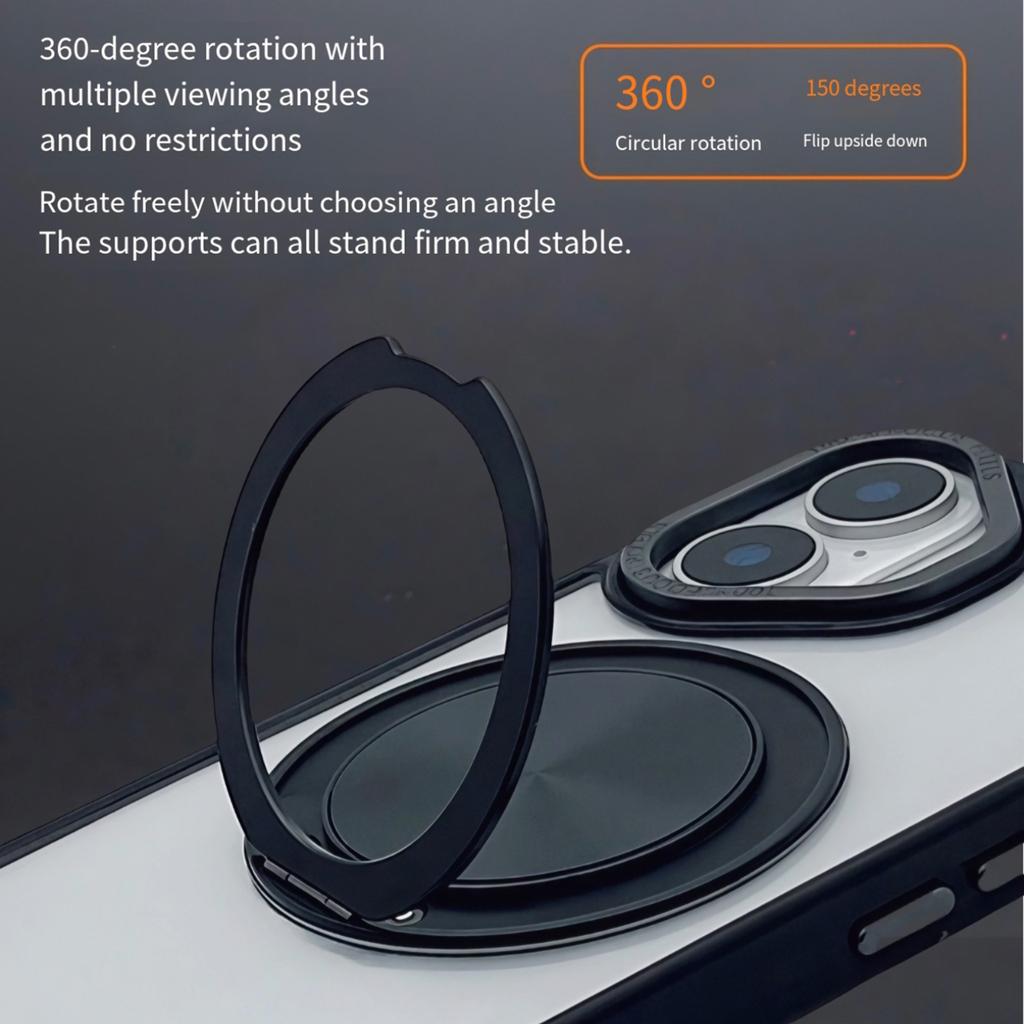 Für iPhone 16 Magnetische Hülle Acryl TPU Handy Rückseite mit Ständer