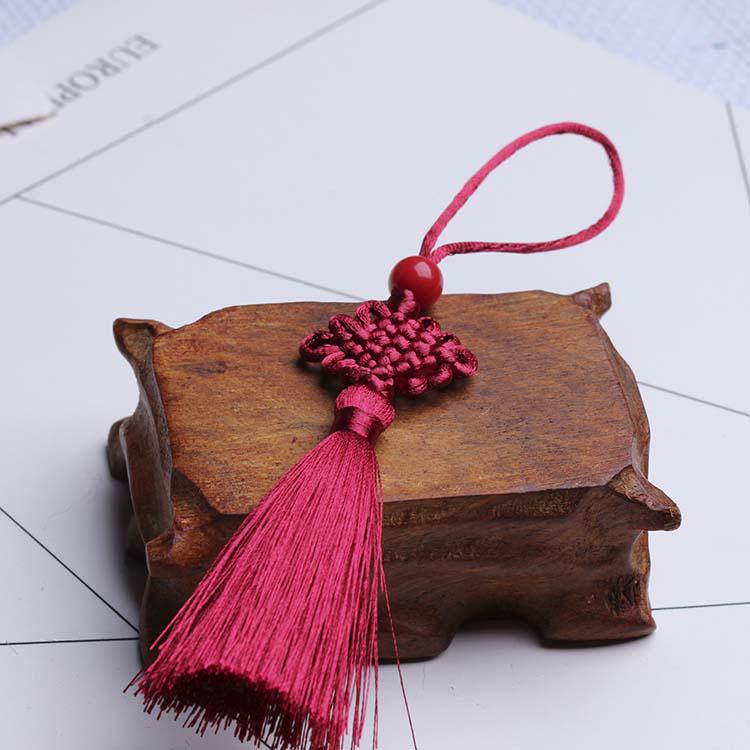Mini Chinese Knot 7-Strand Braided Tassel Bookmark Pendant