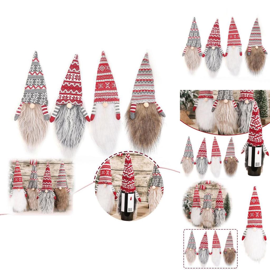 Gonk Merry Christmas Wine Bottle Cover Bag For Festive Holiday Table Decor