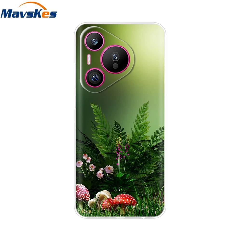 For Huawei Pura 70 Pro Case Pura 70 Clear Back Cover Pretty Girl Bumper Soft TPU Funda For Huawei Pura 70 Pro+ Pura70 Ultra Capa