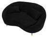 Sofa 2 Seaters Oslo With Cushions Black Cm 148X84X68