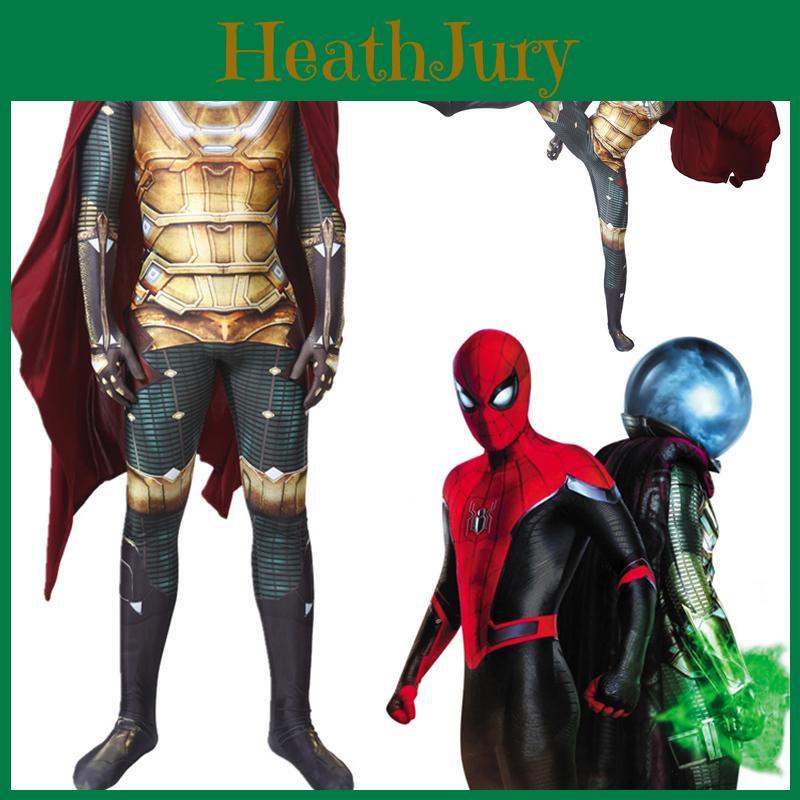 Mysterio Quentin Beck Jumpsuit For Halloween With Breathable Fabric**