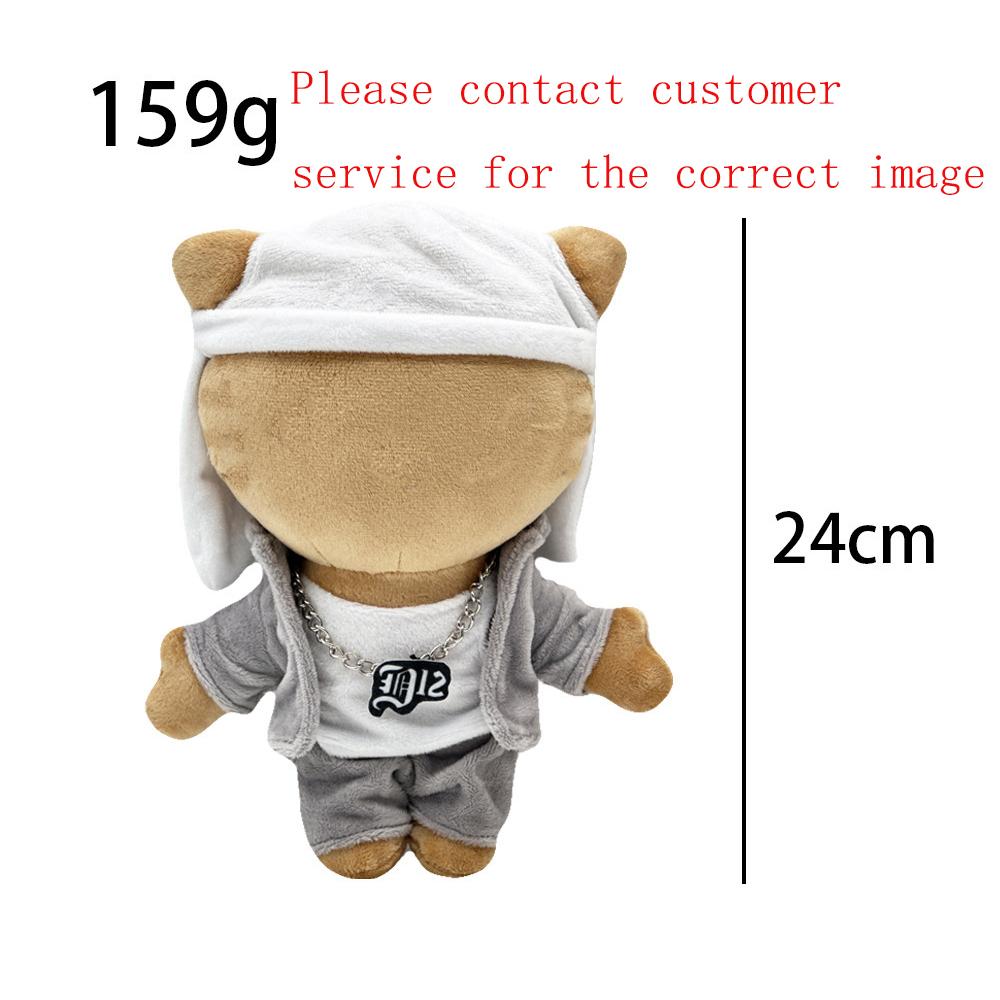 Nieuwe 25cm Tupac Pluche Pop Rapper Figuur Knuffels Schattige Jongens Meisjes Fans Verzamelen Cadeaus