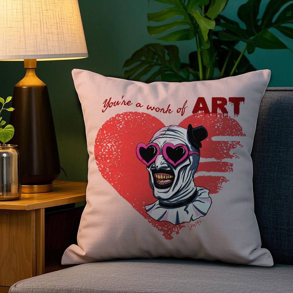Classic Movie T-Terrifier Pillow Case Sofa Living Room Bedroom Double-sided Printing Square Cushion Nap Time Cushion Cover