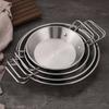 Nonstick Surface Frying Pan Flat Bottom Stainless Steel Pan Heavy Duty Snack Plate  Home Kitchen