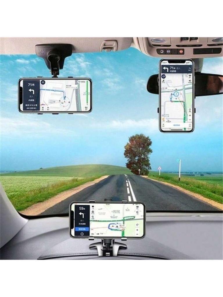 1pcs New Universal Car Phone Holder Dashboard Cell Phone Car Holder Rear View Mirror Sun Visor Baffle Mobile Phone Mount Clip Car Gadgets