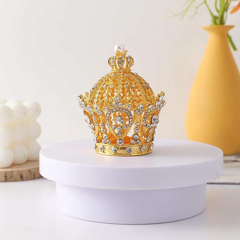 European Halloween Pumpkin Carriage Decorative Ornament - Enamel Color Metal Figurine