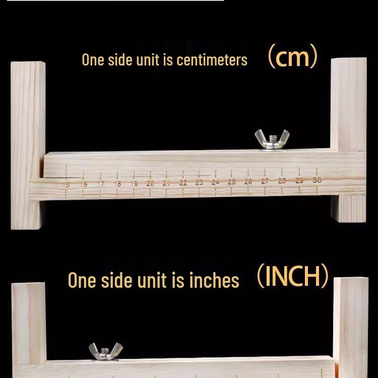 Telaio in Legno per Tessitura a Mano con Corda Fai da Te - Strumento per Artigianato di Braccialetti, Collane e Accessori con Corda Rossa.