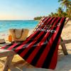 Ac Milan Personalized Text Beach Towel Soft Durable Quick-Dry Ideal for Travel Outdoor Swim Pool Yoga Surf Camping Hiking Gym Gift Holiday