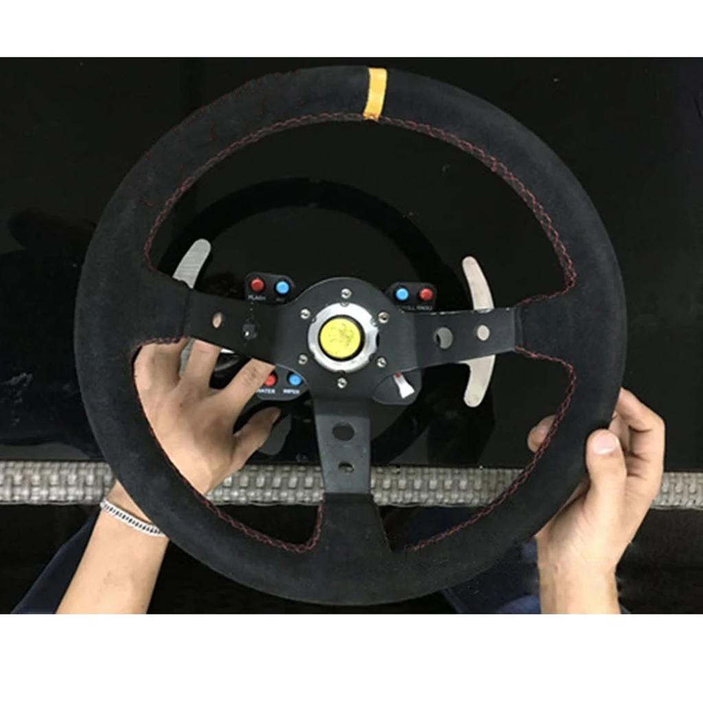 Ergonomic Modification Paddles Fit 14in Concave Steering Wheel Easy Installation Replacement Paddle Shifters for T300RS