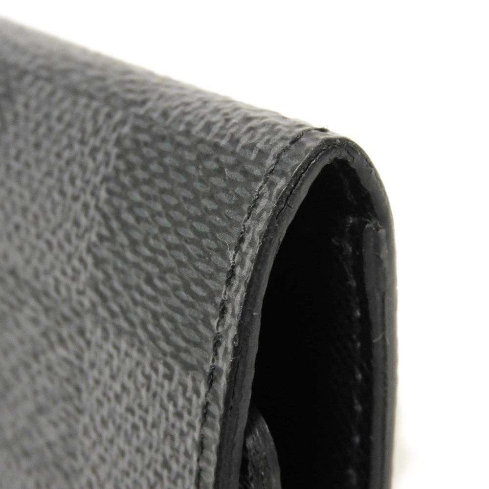 Used 12564 Multicles 6 N62662 7949 Old Model Logo Black Gray 6-Row Black Damier Graphite Noir Men's from Japan AUTHENTIC