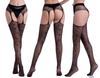 Four-Sided Open Suspenders, Pantyhose, Beautiful Legs, Elastic Fishing Net Socks, Hollow Cross Suspenders, Integrated Stockings, Small Grid