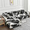Geometric Printed Couch Cover Sofa Cover Elastic Slipcovers for Pets Chaselong Protector L Shape Anti-dust Machine Washable 1PC