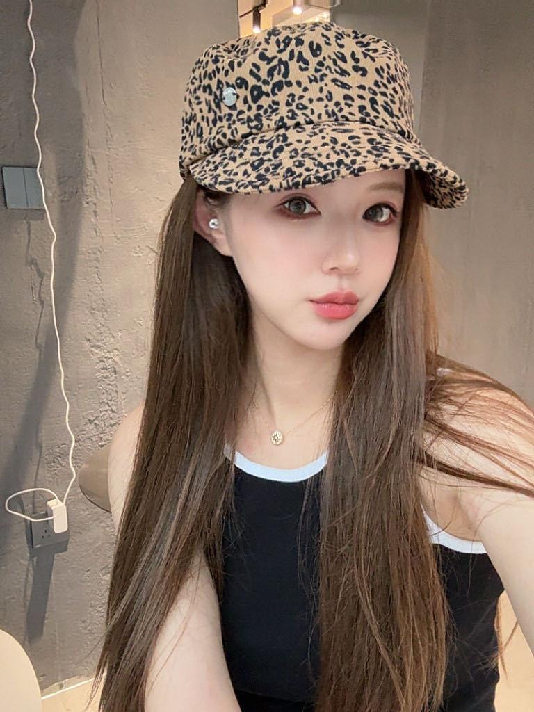 New fashion leopard print equestrian hat women's autumn and winter retro beret versatile face newsboy hat fashion painter hat
