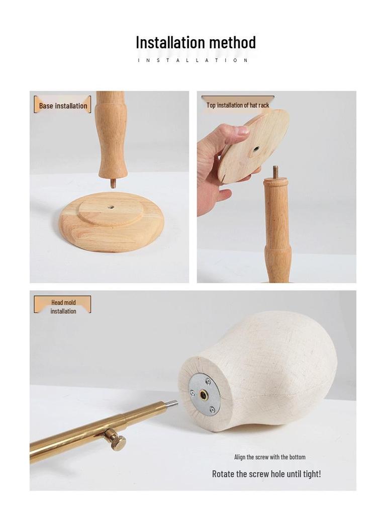 Desktop Female Mannequin Hat and Wig Display Stand