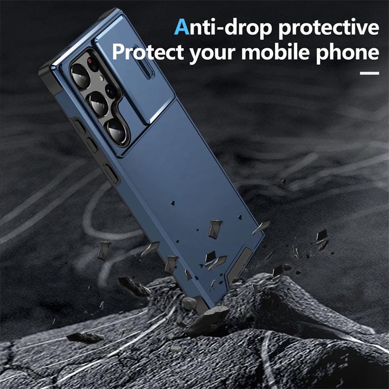 Military Grade Armor Slide Camera Protector Case For Samsung Galaxy S26 S25Edge S24 S23 S22 FE Plus Ultra Anti-Drop Rugged Cover