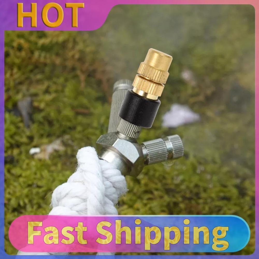 50Pcs Brass Spray Nozzle Adjustable Garden Hose Sprinkler Head Irrigation Drippers Atomizing Nozzle for 4/7mm Hose