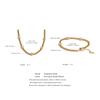 Yhpup High Quality Stainless Steel Cubic Zirconia Chain Bracelet Bangle Temperament Popular Arrivals Wrist Golden Jewelry