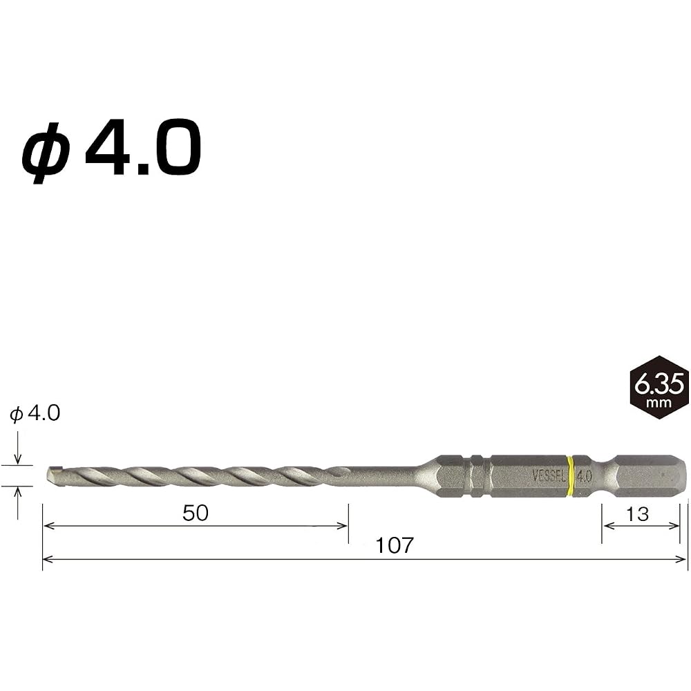 VESSEL (VESSEL) concrete drill bit cushion drill 4.0mm ACD-4.0