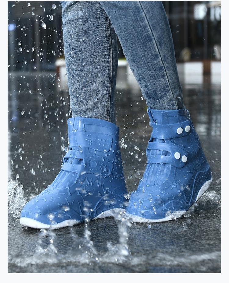 Silicone Non-Slip Waterproof Shoe Covers for Adults – Thickened, Wear-Resistant, Reusable Rain Boots for Men and Women