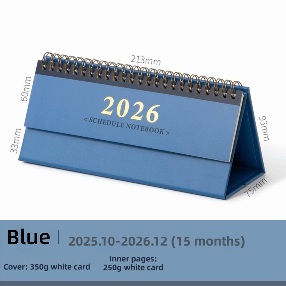 2026 Desktop Calendar 2026 Desktop Calendar Spiral Binding Checklist Planner School Stationery