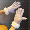 Gloves Women 2025 Velvet Outdoor Electric Vehicle Rough Edge Cold, Frost and Warm