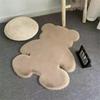 Unregelmäßig geformter Teppich aus Kunsthasenfell für Wohnzimmer, Schlafzimmer, Sofa oder Esszimmer